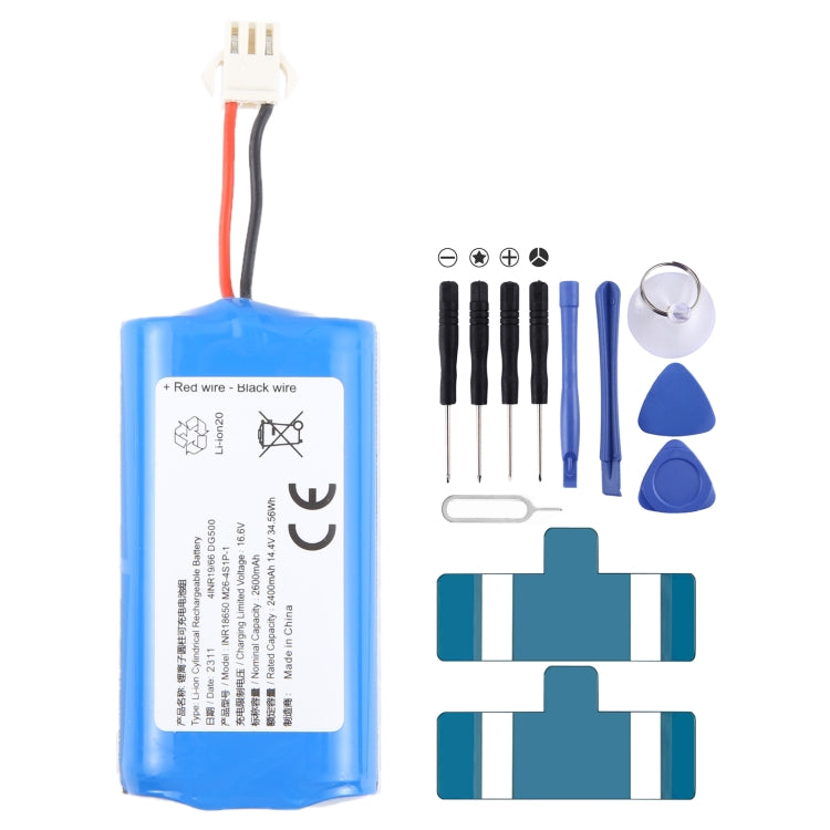 Sostituzione della batteria, For ECOVACS DG500 INR18650 M26-4S1P 2600mAh Sostituzione della batteria, For ECOVACS DG500 INR18650 M26-4S1P 2600mAh
